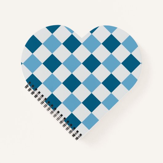 Weißes und blaues Karton Notizblock (Vorderseite)