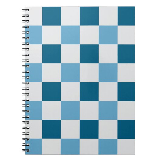 Weißes und blaues Karton Notizblock (Vorderseite)