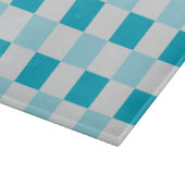 Weißes und blaues Karton Schneidebrett (Ecke)