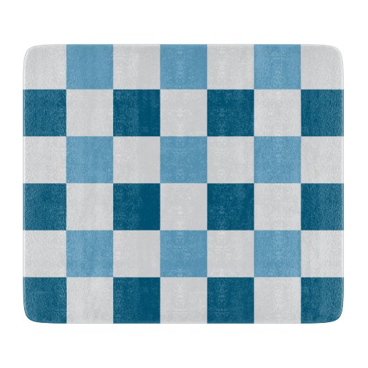 Weißes und blaues Karton Schneidebrett (Vorderseite)