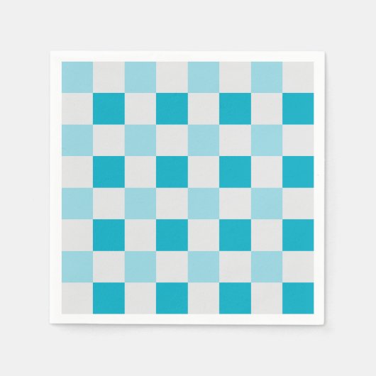Weißes und blaues Karton Serviette (Vorderseite)