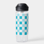 Weißes und blaues Karton Trinkflasche (Rückseite)