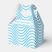 Weißes und blaues Wellenmuster Geschenkschachtel (Rückseite)