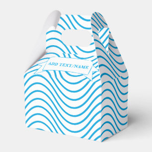 Weißes und blaues Wellenmuster Geschenkschachtel