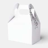 Weißes und Blaugraues Elegantes Monogramm, frisch  Geschenkschachtel (Rückseite)