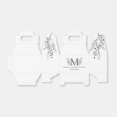 Weißes und Blaugraues Elegantes Monogramm, frisch  Geschenkschachtel (Ungefaltet)