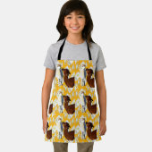 Weißes und braunes Alpacas, Kinder drucken Schürze (Insitu)