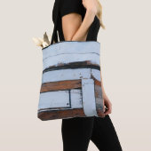 Weißes und braunes Holzbrett Tasche (Von Nahem)