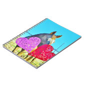 Weißes und braunes Pferd Valentine Hearts Notizblock (Linke Seite)