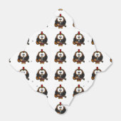 Weißes und braunes Uhu spielt Gitarre mit rotem Hu Geschenkschachtel (Ungefaltet)