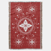 Weißes und dunkelrotes Kellergewölbe Inspiriert Decke (Vorderseite Vertikal)