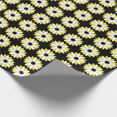 Weißes und gelbes Schwarz Geschenkpapier (Ecke)