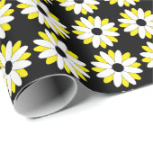 Weißes und gelbes Schwarz Geschenkpapier (Rolleneckpunkt)