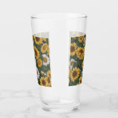 Weißes und gelbes Sonnenblumen Glas (Rechts)