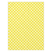 Weißes und gelbes Tupfen-Muster Tischdecke (Vorderseite)