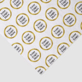 Weißes und goldenes Business-Logo Seidenpapier (Ausschnitt)