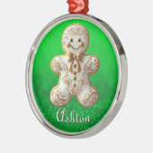 Weißes und goldenes Cookie Ornament Aus Metall (Links)