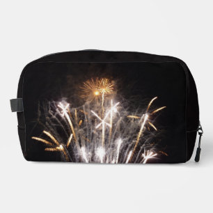 Weißes und goldenes Feuerwerk II Patriotische Feie Waschbeutel