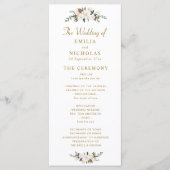 Weißes und goldenes Magnolia-Blumenzitat Programm (Vorderseite)