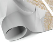 Weißes und goldenes Papier Geschenkpapier (Rolleneckpunkt)