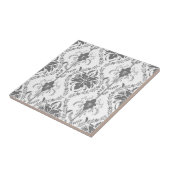 Weißes und graues Damaskus-Lochmuster Fliese (Seite)