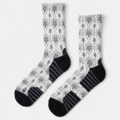 Weißes und graues Damaskus-Lochmuster Socken (Links)