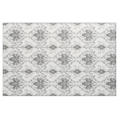 Weißes und graues Damaskus-Lochmuster Stoff (Yard (91,4 cm))