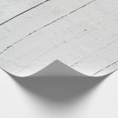 Weißes und graues Imitat-hölzerne Planke gemasert Geschenkpapier (Ecke)