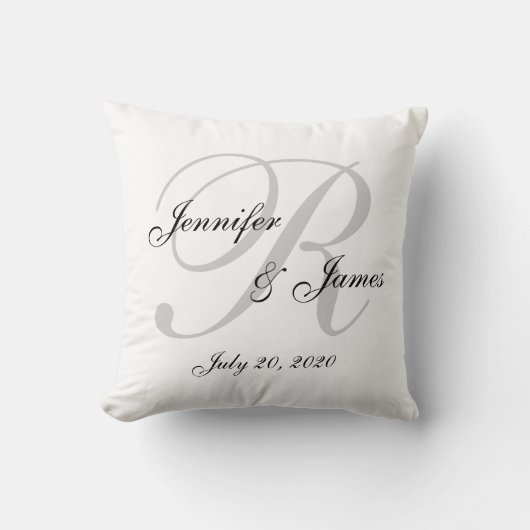 Weißes und graues kissen (Vorderseite)