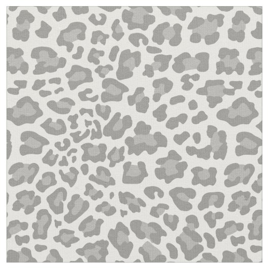 Weißes und graues Leopard-Gewebe Stoff (Nahaufnahme)