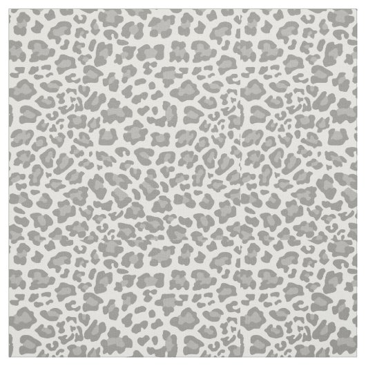 Weißes und graues Leopard-Gewebe Stoff (Muster)
