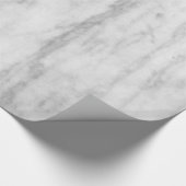 Weißes und graues Marmorbeschaffenheits-Muster Geschenkpapier (Ecke)