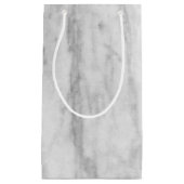 Weißes und graues Marmorbeschaffenheits-Muster Kleine Geschenktüte (Vorderseite)