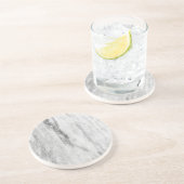 Weißes und graues Marmorbeschaffenheits-Muster Untersetzer (Seite)