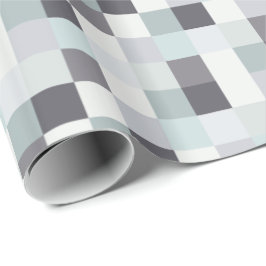 Weißes und graues Pixelated Muster Geschenkpapier