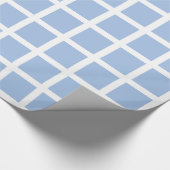 Weißes und hellblaues Quadrat-Packpapier Geschenkpapier (Ecke)