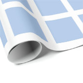 Weißes und hellblaues Quadrat-Packpapier Geschenkpapier (Rolleneckpunkt)