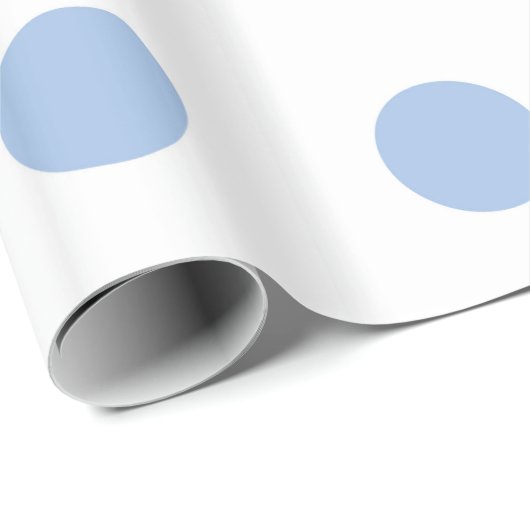 Weißes und hellblaues Tupfen-Packpapier Geschenkpapier (Rolleneckpunkt)