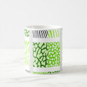 Weißes und hellgrünes Mischtier Kaffeetasse (Mittel)