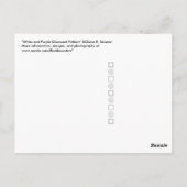 Weißes und Lila Diamantmuster Postkarte (Rückseite)