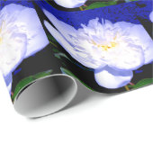 Weißes und lila Foto Geschenkpapier (Rolleneckpunkt)