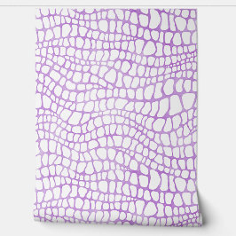 Weißes und Lila Krokodil / Alligato-Skin-Muster Tapete
