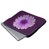 Weißes und Lila Marigold-Notebook Laptopschutzhülle (Vorne Knopf)