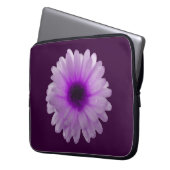 Weißes und Lila Marigold-Notebook Laptopschutzhülle (Vorderseite Links)