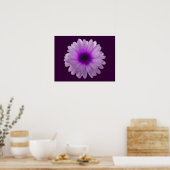 Weißes und Lila Marigold-Poster Poster (Küche)