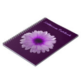 Weißes und Lila Notebook mit individueller Darstel Notizblock (Linke Seite)