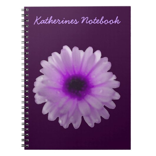 Weißes und Lila Notebook mit individueller Darstel Notizblock (Vorderseite)