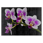Weißes und lila Orchideenspanbrett Schneidebrett (Vorderseite)