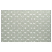 Weißes und mintgrünes Art-Deco-Muster Stoff (Yard (91,4 cm))