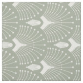 Weißes und mintgrünes Art-Deco-Muster Stoff (Muster)